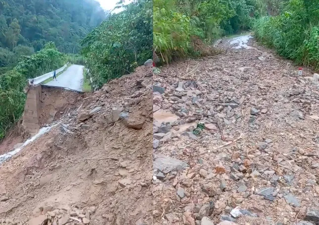 Nghệ An: Nhiều đoạn quốc lộ bị cuốn trôi, đứt gãy sau mưa lũ dồn dập ảnh 1