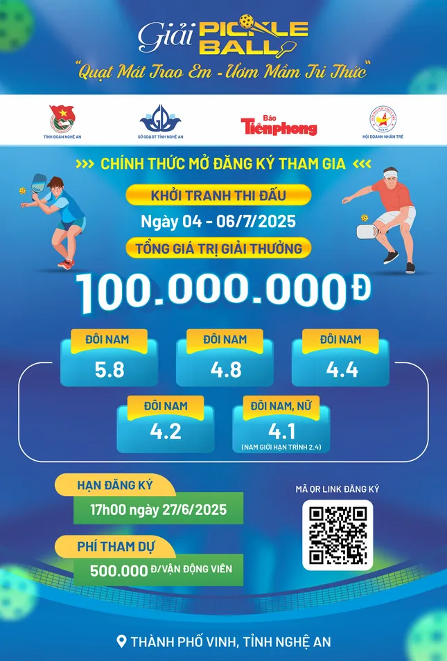 Háo hức đón chờ giải Pickleball thiện nguyện “Quạt mát trao em - Ươm mầm tri thức” ảnh 1