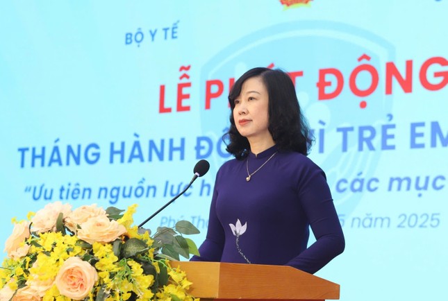 Bộ trưởng Y tế phát động Tháng hành động vì trẻ em tại Phú Thọ ảnh 1
