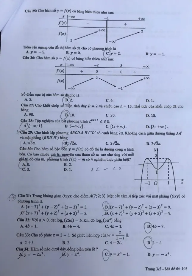 Cập nhật đề thi môn Toán tốt nghiệp THPT theo chương trình phổ thông 2006 ảnh 3