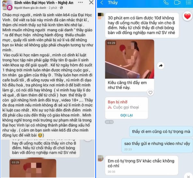 Thầy giáo trường đại học bị tố gửi video đồi trụy ép &apos;gạ tình, đổi điểm&apos; nữ sinh ảnh 1