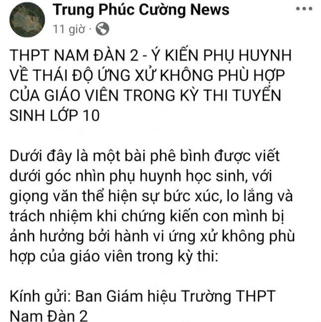 Đình chỉ thầy giáo coi thi phát ngôn 'Học chi cho lắm rồi cũng đi làm công nhân' ảnh 1