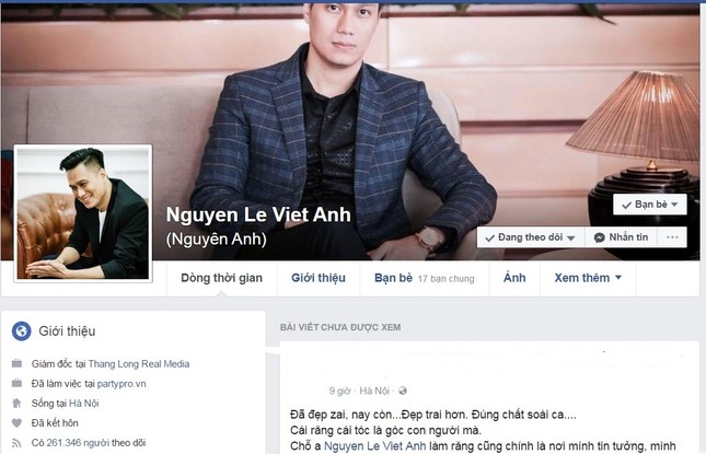 Việt Anh cảnh báo bị giả mạo facebook đi lừa đảo ảnh 1