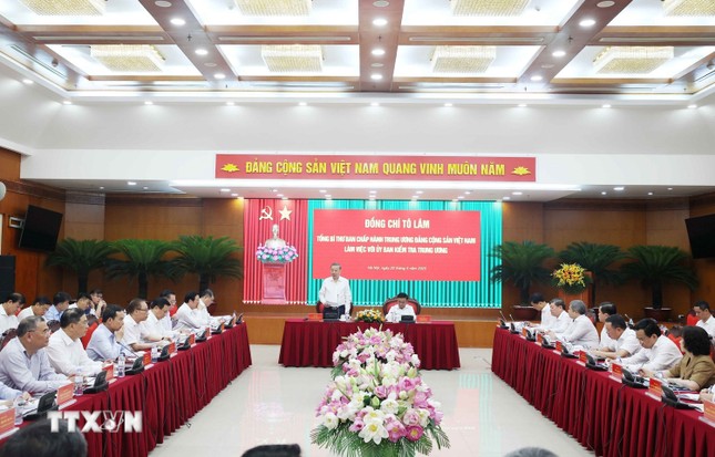 Tổng Bí thư Tô Lâm chủ trì làm việc với Ủy ban Kiểm tra Trung ương ảnh 2