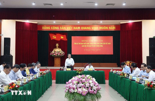 Tổng Bí thư Tô Lâm làm việc với Ban Tổ chức Trung ương ảnh 3