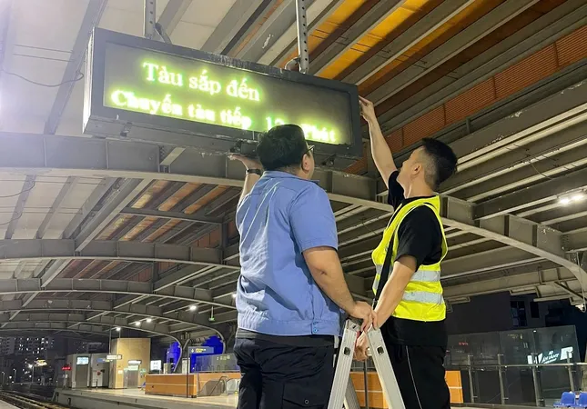 Cận cảnh ‘vá’ mái nhà ga tàu Cát Linh - Hà Đông ảnh 4