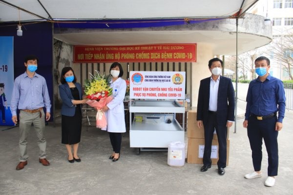 Trường Đại học Sao Đỏ tiếp tục thần tốc chế tạo 2 robot cùng tỉnh Hải Dương phòng, chống COVID-19 ảnh 3