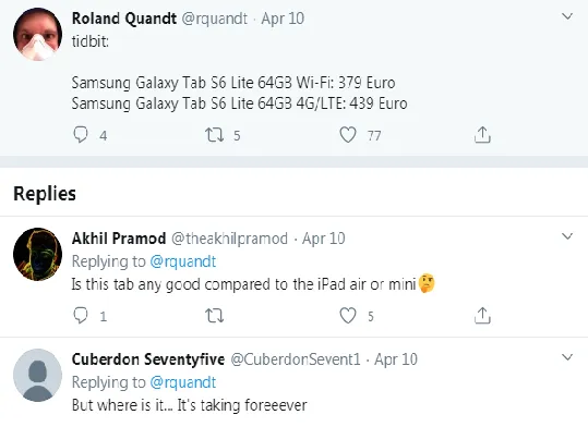 Samsung Galaxy Tab S6 Lite rò rỉ giá tại châu Âu trước khi ra mắt ảnh 1