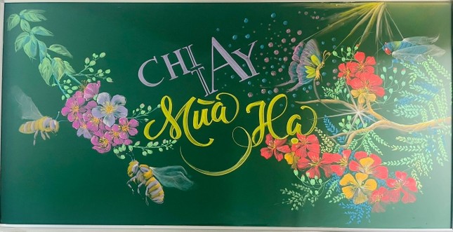 Ngắm loạt tranh vẽ trang trí bảng đẹp ngỡ ngàng, gây ‘bão mạng’ của thầy giáo Nghệ An ảnh 5