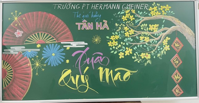 Ngắm loạt tranh vẽ trang trí bảng đẹp ngỡ ngàng, gây ‘bão mạng’ của thầy giáo Nghệ An ảnh 16