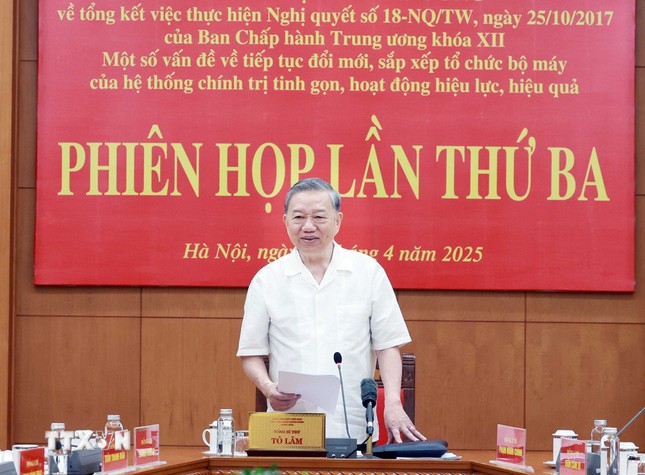 Tổng Bí thư Tô Lâm: Sắp xếp, tinh gọn tổ chức bộ máy &apos;rất đúng, rất trúng, hợp ý Đảng, lòng dân&apos; ảnh 1