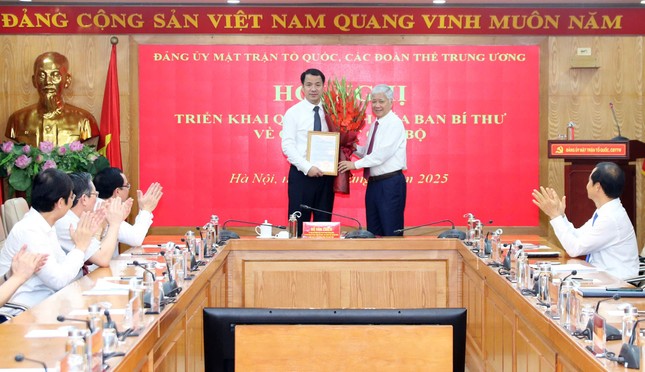 Anh Ngô Văn Cương được điều động, chỉ định làm Phó Bí thư chuyên trách Đảng ủy MTTQ, các đoàn thể Trung ương ảnh 2