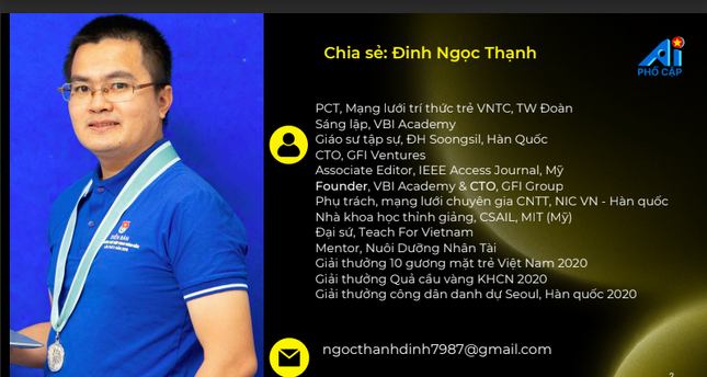 Trí thức trẻ Việt Nam ghi danh trên thế giới &apos;đứng lớp&apos; Bình dân học AI ảnh 5