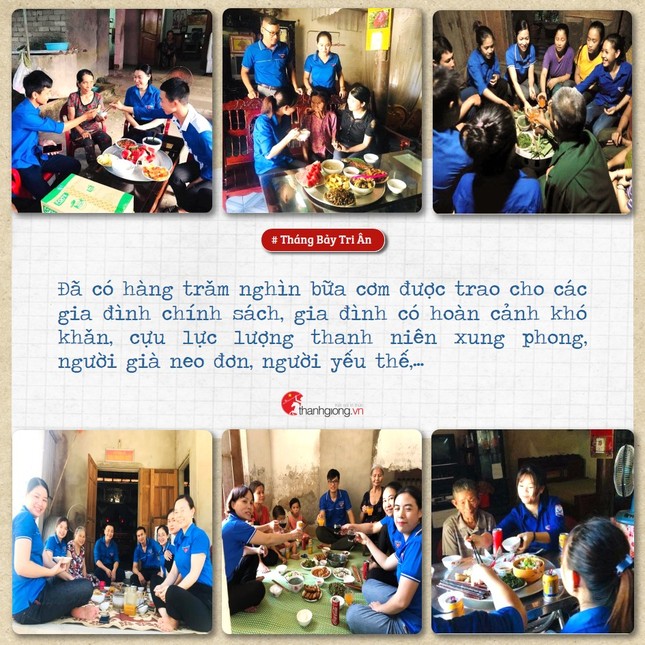 Tháng Bảy tri ân: Những bữa cơm cùng màu áo xanh nghĩa tình ảnh 5