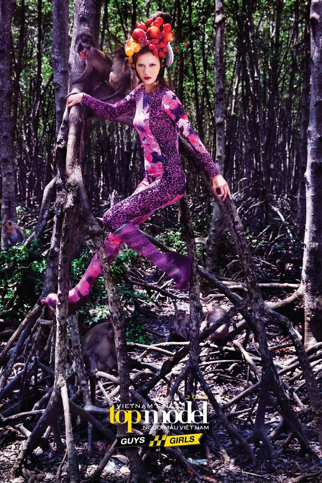 Thí sinh Next Top Model sợ hãi khi chụp ảnh với khỉ ảnh 9