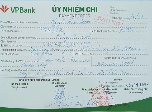 Chồng hoa khôi Thu Hương đã chuyển 240 triệu đồng cho tài xế bẻ lái ảnh 1