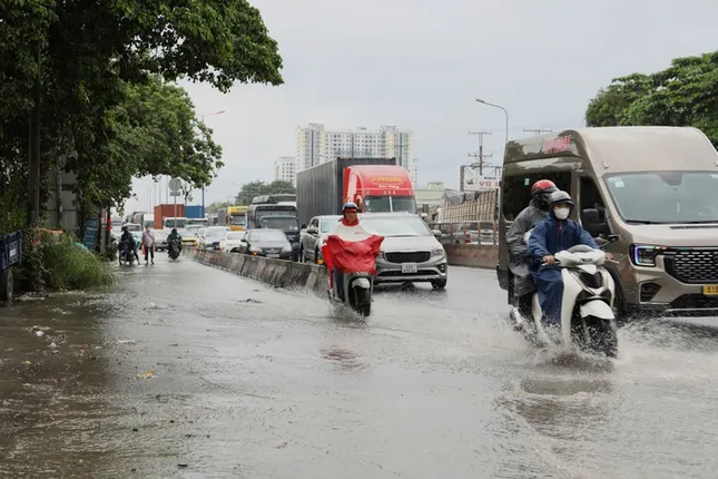 Giữa trưa, TPHCM tối sầm, mưa dông xối xả ảnh 4
