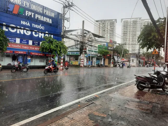 Giữa trưa, TPHCM tối sầm, mưa dông xối xả ảnh 5