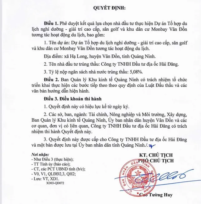 Lộ diện nhà đầu tư 'siêu' dự án đô thị nghỉ dưỡng tỷ đô tại Vân Đồn - Ảnh 2.