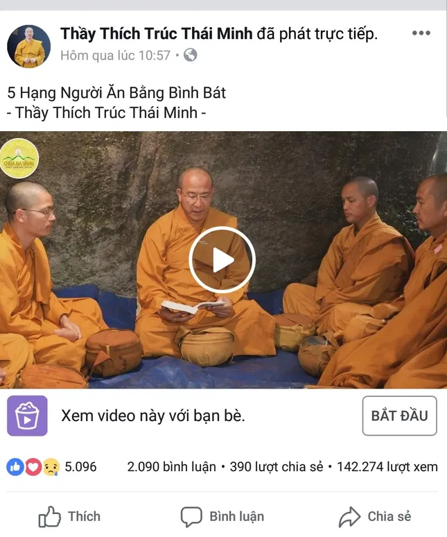 Trụ trì Ba Vàng vẫn 'đăng đàn' facebook, gặp khách tăng ở chùa sau bị kỷ luật ảnh 3