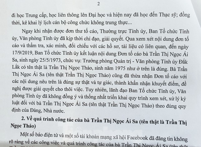 Nhân thân bất ngờ của nữ Trưởng phòng mạo danh ở Đắk Lắk ảnh 3