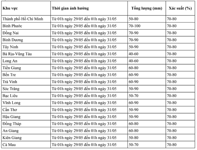 Nam Bộ đón đợt mưa lớn cuối tháng 5 ảnh 1