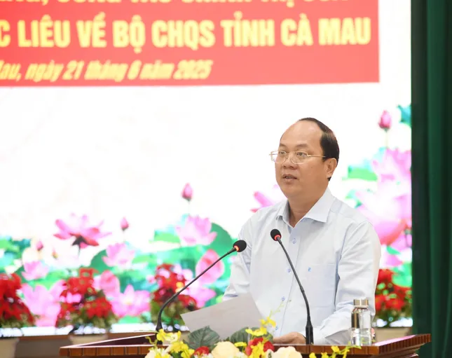Bàn giao công tác của Bộ Chỉ huy Quân sự tỉnh Bạc Liêu về Cà Mau ảnh 1