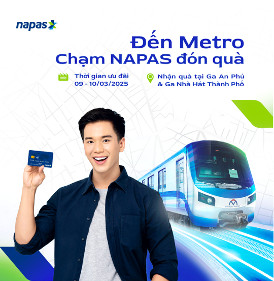 Chủ thẻ Napas đi Metro 'xé túi mù' nhận quà tặng bất ngờ ảnh 1