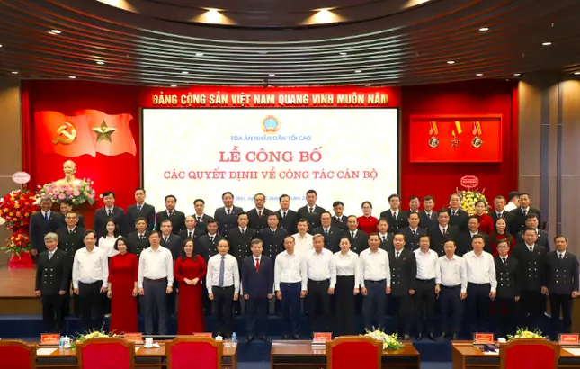 Công bố quyết định của Chánh án TAND Tối cao về công tác cán bộ ảnh 1