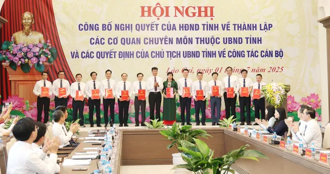 Công bố danh sách lãnh đạo các sở, ngành của tỉnh Lào Cai sau sáp nhập ảnh 1
