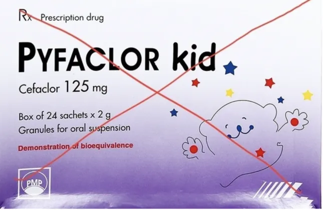 Thu hồi thuốc Cốm pha hỗn dịch uống Pyfaclor Kid ảnh 1