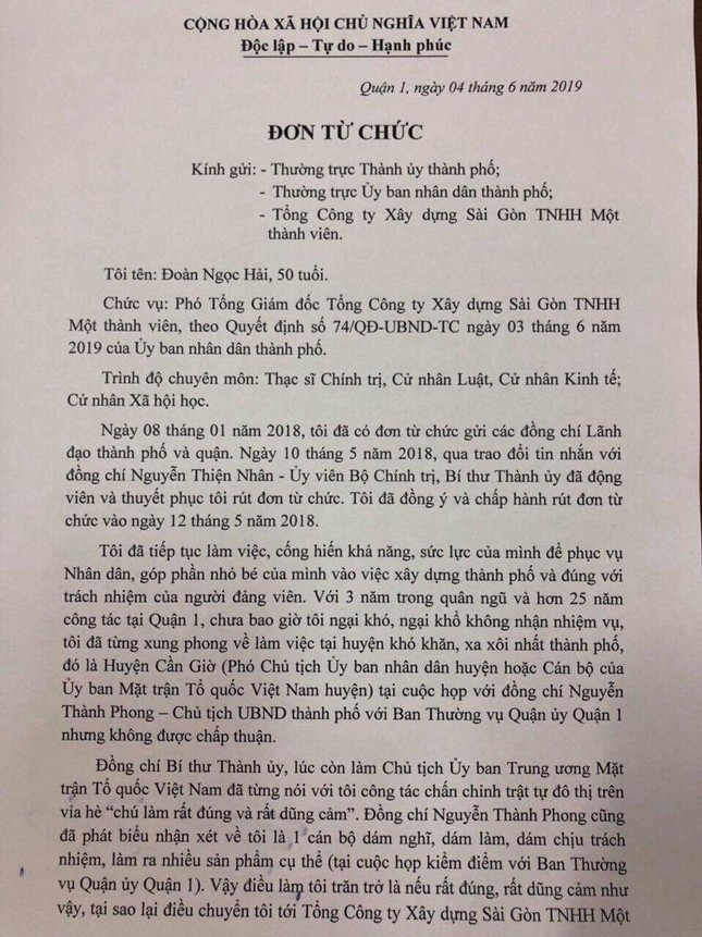 Lãnh đạo Ban Tổ chức Thành ủy nói về việc điều chuyển ông Đoàn Ngọc Hải ảnh 1