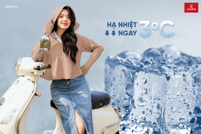 Chống UV tuyệt đối từ áo chống nắng sợi lạnh Cardina ảnh 2