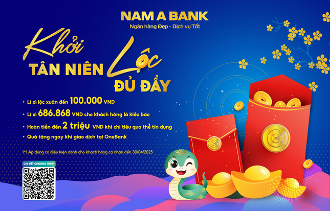 Nam A Bank lì xì khách hàng đầu xuân 2025 ảnh 2