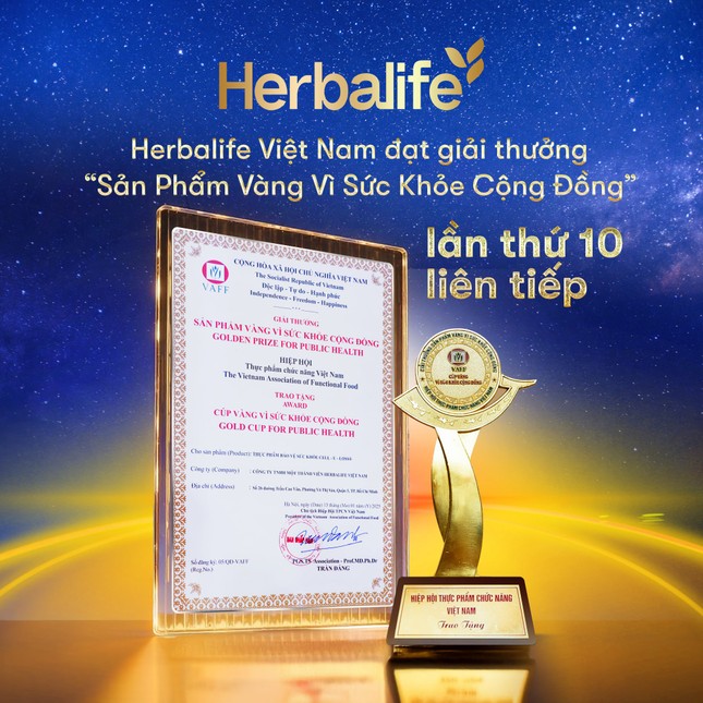 Herbalife Việt Nam đạt giải thưởng 'Sản phẩm vàng vì sức khỏe cộng đồng' lần thứ 10 liên tiếp ảnh 3