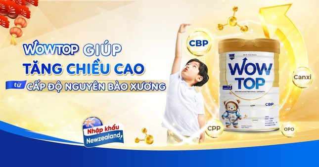 Sữa hỗ trợ phát triển chiều cao WOWTOP - đột phá mới nhờ CBP - vàng ròng cho chiều cao ảnh 2