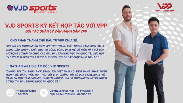 Vietnam Pickleball Playground bắt tay cùng VJD Sports: Kiến tạo tương lai Pickleball Việt Nam ảnh 1