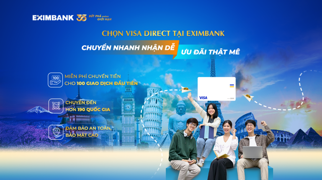 Chuyển tiền quốc tế Visa Direct - Chương trình ưu đãi đặc biệt từ Eximbank ảnh 1