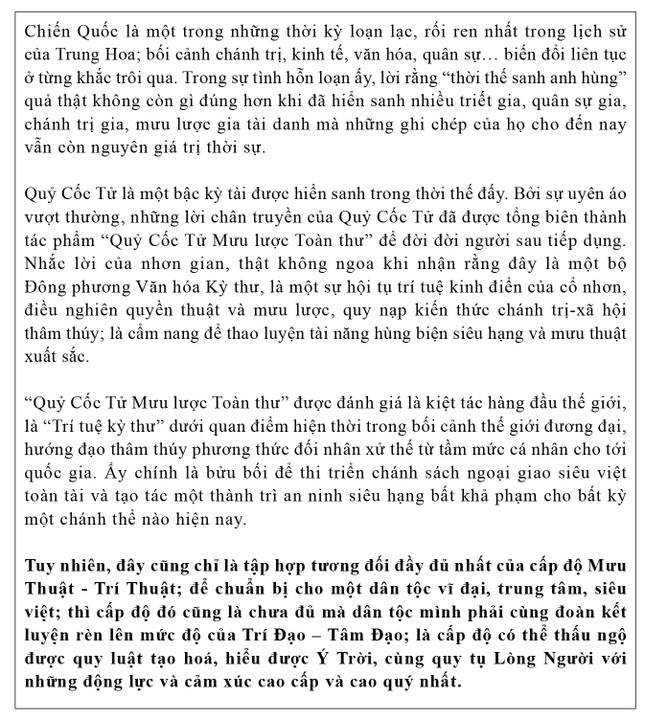 Kỳ VIII: Quỷ Cốc Tử mưu lược toàn thư – Sủy thiên ảnh 3