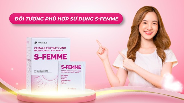 TPBVSK S-FEMME: Hỗ trợ tăng nội tiết tố nữ, hỗ trợ tốt cho phụ nữ có dự định mang thai ảnh 2