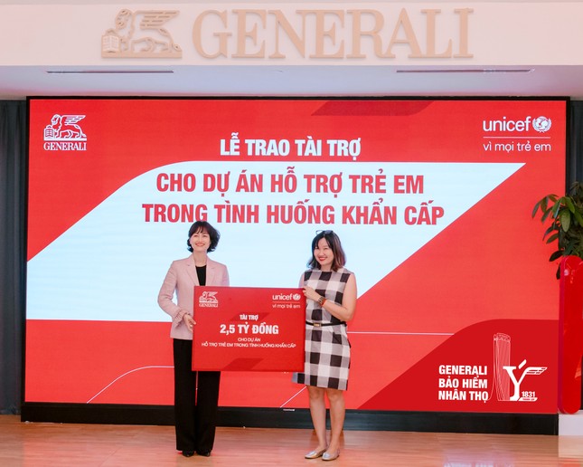 Tập đoàn Generali góp 2,5 tỷ đồng cùng UNICEF cho dự án bảo vệ trẻ em trong tình huống khẩn cấp ảnh 1