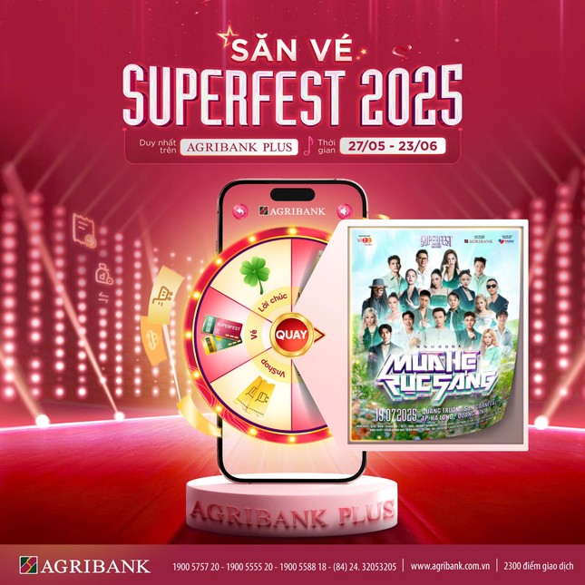 Bùng nổ trải nghiệm số cùng Agribank: &apos;Săn - Tặng vé Superfest 2025&apos; miễn phí, ưu đãi cực khủng ảnh 1