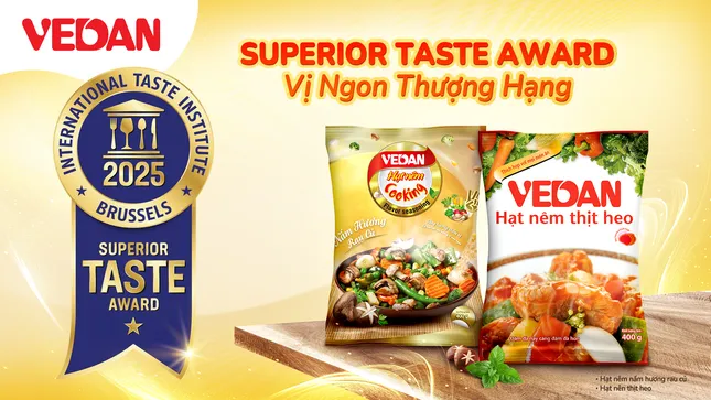 Hai sản phẩm hạt nêm Vedan được trao tặng danh hiệu “Vị ngon thượng hạng 2025” ảnh 1