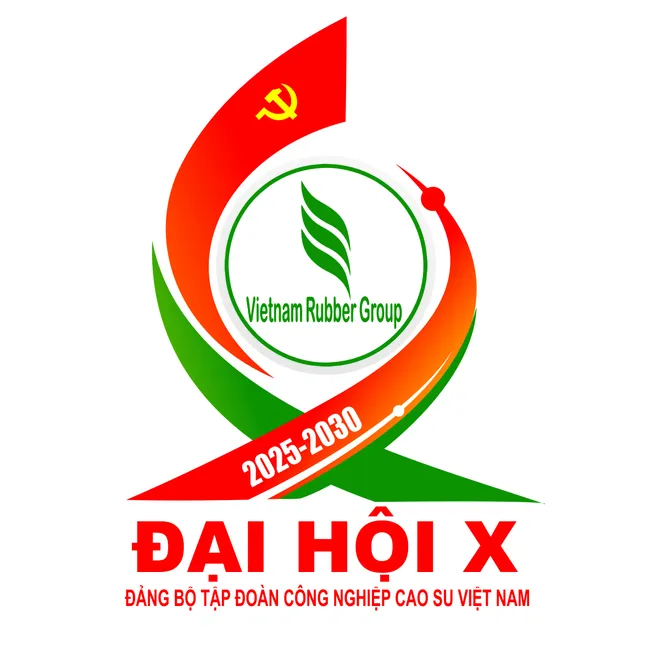 VRG công bố Biểu trưng chính thức Đại hội Đảng bộ Tập đoàn lần thứ X, nhiệm kỳ 2025–2030 ảnh 1