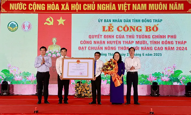 Huyện thứ hai ở Đồng Tháp đạt nông thôn mới nâng cao ảnh 1