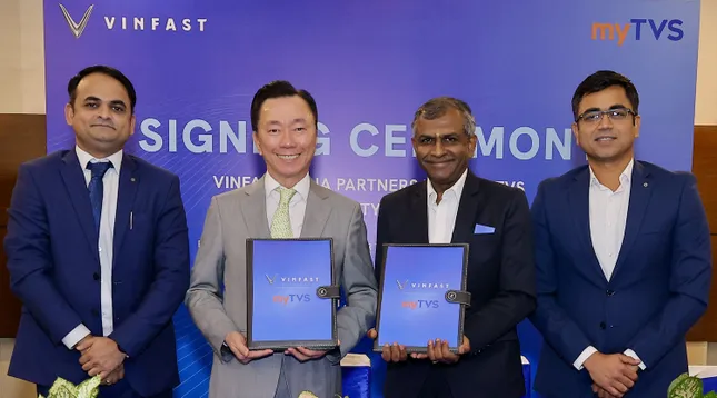 Vinfast ký kết hợp tác với myTVS nhằm phát triển mạng lưới dịch vụ hậu mãi toàn diện tại Ấn Độ ảnh 2