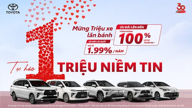 Doanh số tăng trưởng, Toyota tiếp tục duy trì ưu đãi lên đến 100% lệ phí trước bạ ảnh 1