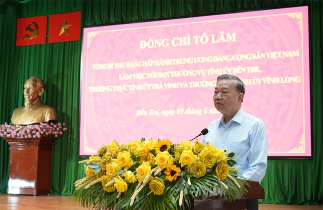 Tổng Bí thư Tô Lâm: Hợp nhất Bến Tre, Trà Vinh, Vĩnh Long là lựa chọn mang tính đột phá ảnh 2