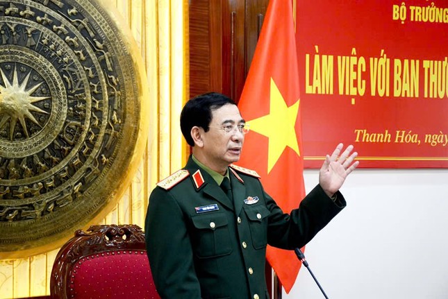 Đại tướng Phan Văn Giang làm việc với Ban Thường vụ Tỉnh ủy Thanh Hóa ảnh 2