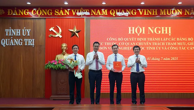 Thành lập, bổ nhiệm lãnh đạo các Đảng bộ, cơ quan chuyên trách, đơn vị trực thuộc Tỉnh ủy Quảng Trị ảnh 1